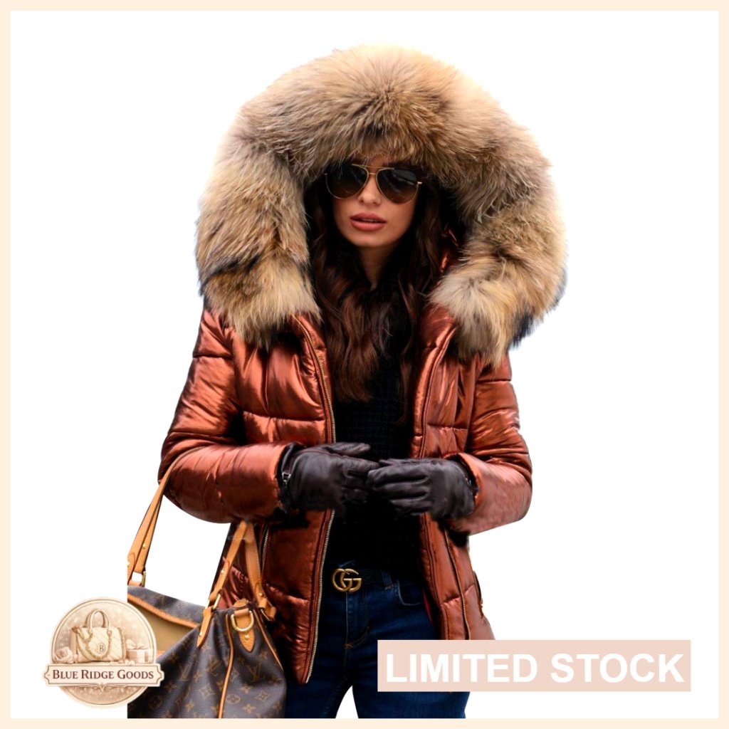 Women's Down Jacket Hooded Parka Winter Warm Water-Resistant Slim Fit